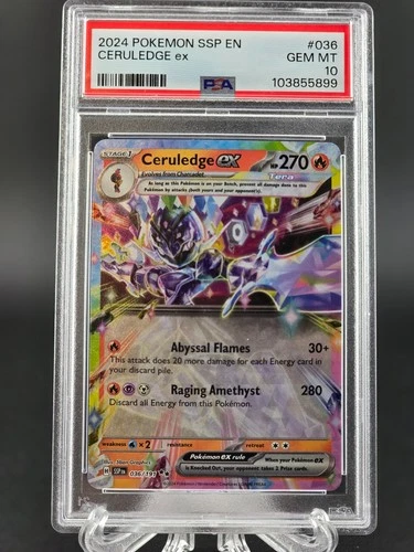 Ceruledge ex 036/191 Surging Sparks PSA 10