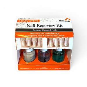 Nail Tek Nail Recovery Kit 3 Set Repairs Acrylic & Gel Damage  0.5 oz / 15 mL x3