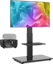 Floor TV Stand with Mount for 32-70 Inch Tvs up to 110Lbs, 12 Level Height Adjus