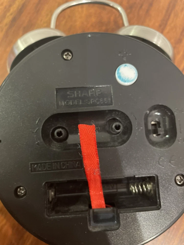 Sharp Twin Bell будильник кварц синий Aqua бирюзовый громкий сигнализации SPC851 проверен - Изображение 4 из 4