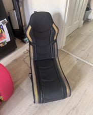 X Rocker Chimera RGB 2.0 Stereo Audio Gaming Chair, Vibration, LED, Black/Gold