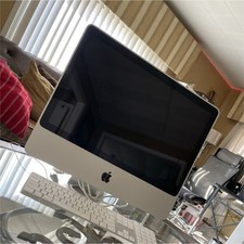 Apple iMac All-in-One Desktop Computer Silver  Black Built-in Camera  Speakers