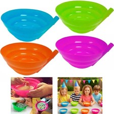 12 Pc Cereal Bowls With Straws Sip A Bowl Built In Straw Soup Drinking BPA Free