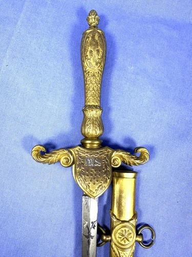 VERY NICE US CIVIL WAR AMES M1840 MEDICAL STAFF OFFICERS SWORD w SCABBARD