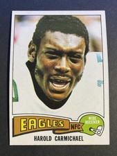 1975 Topps Football Harold Carmichael Philadelphia Eagles Card #80 Hall of Fame.
