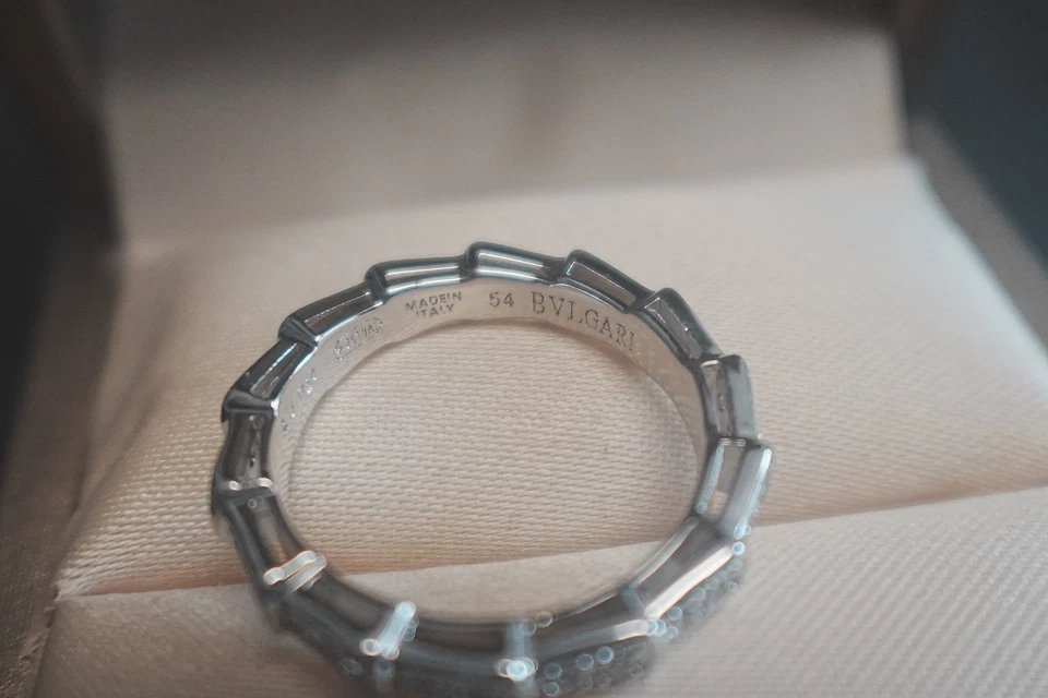 New/BuIgarl/18KSerpenti/VIPER ring White gold diamond ring #7 - Image 3 of 4