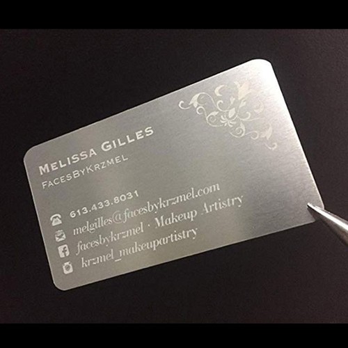 100 Pack Thick 0.18mm Business Cards Blanks Colored Finish Aluminum Metal Cards - Picture 8 of 13