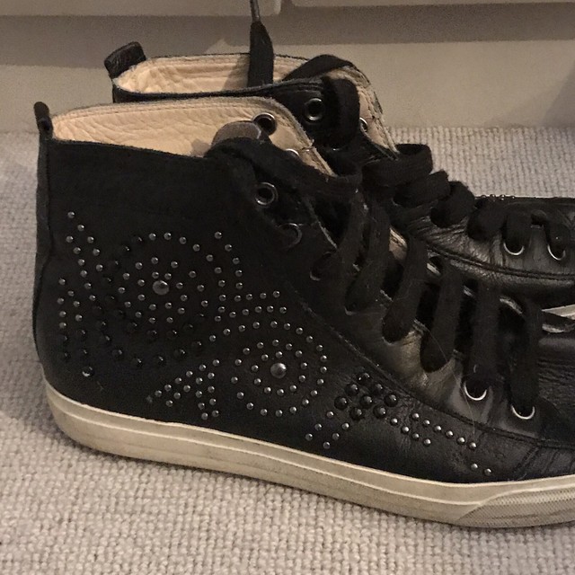 ladies black studded ankle boots