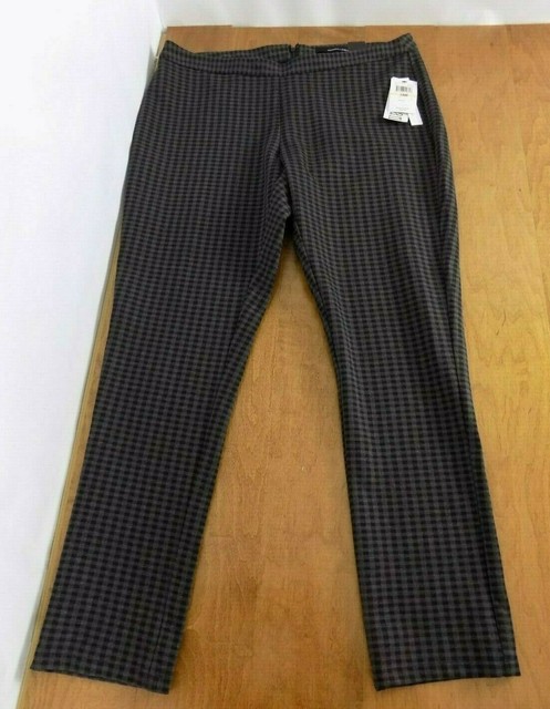 Mini Checkered Slim Leg Pants 