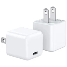 2-Pack: Wemiss Mini 20W Fast Type C Wall Charger with PD 3.0