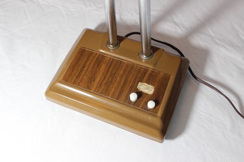 MID CENTURY COSMO ATOMIC AGE TWIN FLEX GOOSE NECK METAL INDUSTRIAL DESK LAMP 18" - Picture 6 of 12