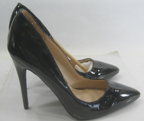 Nuevo Negro 4.5" Stiletto Tacón Alto Punta Punta Punta MUJERES Talla 9
