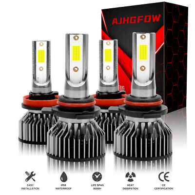 6500K LED Headlight High Low Beam Light Bulb  For Toyota Prius C 2012 2013 2014