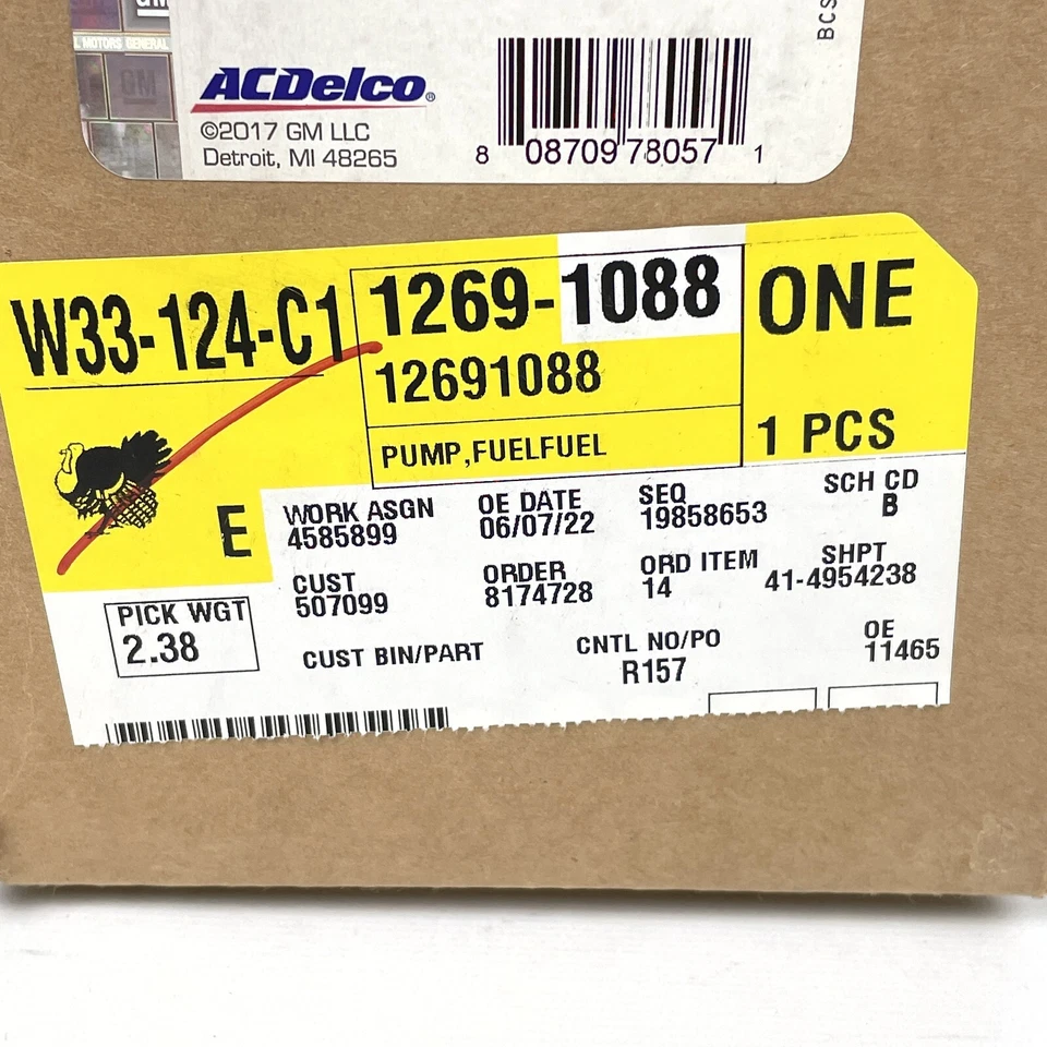 Nuevo conjunto de bomba de combustible genuino GM OEM 12691088 Cadillac Blazer Camaro Acadia Foto 4 de 4