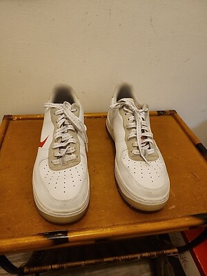 Nike Air Force 1  07 LV8 Low White Orange CD0888-100 Men s Size 9