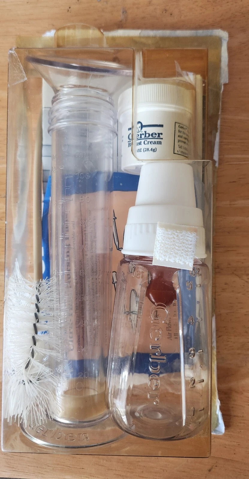 Vtg Gerber set, bottle, cleaner, cream