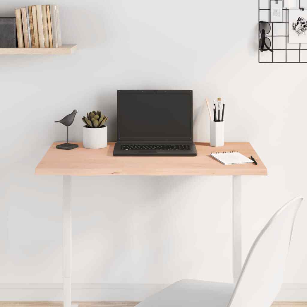 vidaXL Table Top 80x40x2 cm Untreated Solid Wood Oak
