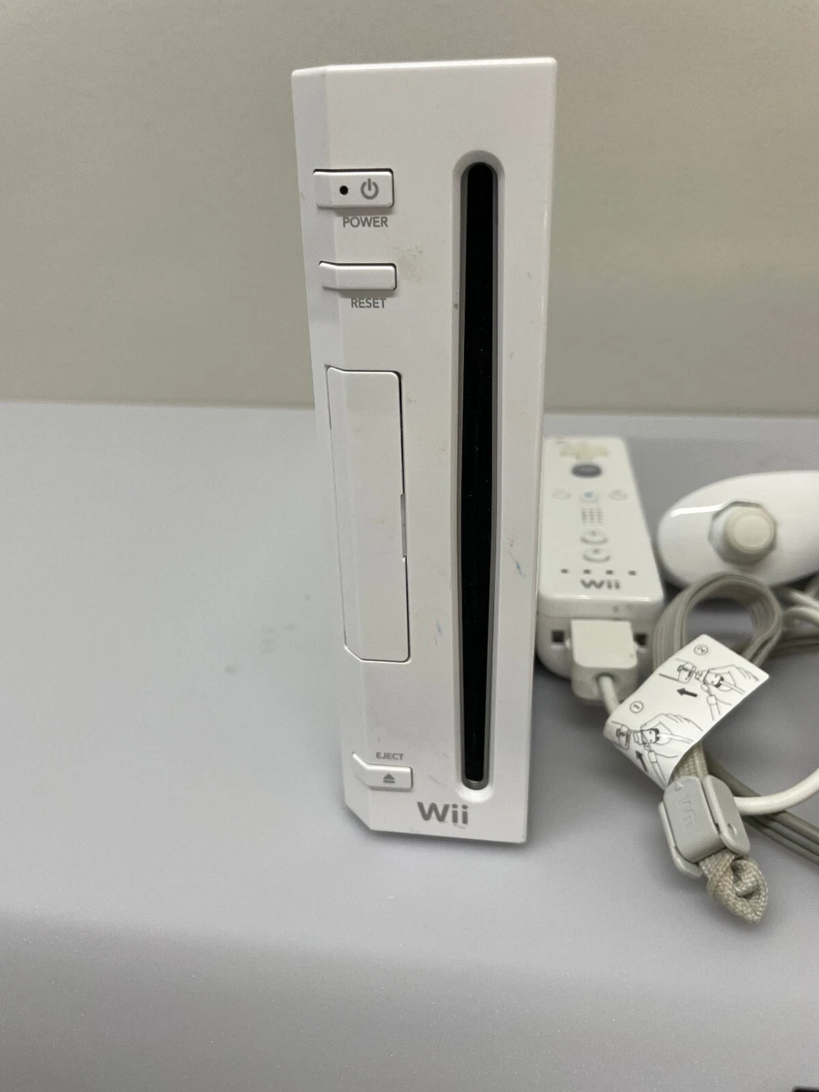 Nintendo Wii Gaming Console Sensor +Cords Gamecube Compatible White RVL