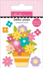 Bella Blvd Bella-pop 3D Cardstock Sticker For Mom Floral Bouquet Bright Flowers