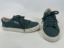 Taos Plim Soul Canvas Sneakers Green Lace Up Women's Size 7.5 US Shoes