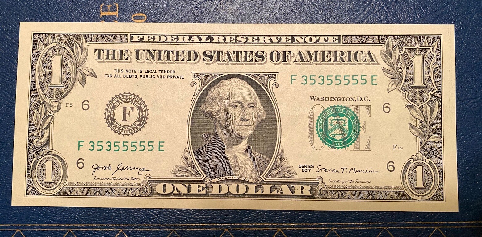 🔥🔥fancy serial number binary 35355555 contains a 6-of-a-kind and 1 pair ...