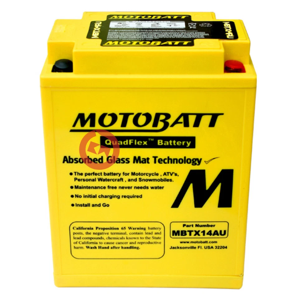 BATTERIA MOTOBATT MBTX14AU SIGILLATA TRIUMPH TROPHY 1200 1991-1998 Foto 3 de 4