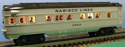 LIONEL 6-15192 NABISCO OREO ILLUMINATED PASSENGER OBSERVATION CAR (2003) MINT OB