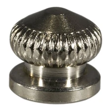 #8-32 Nickel Coarse Thread Bracket Caps Knurled Lamp Knobs (10 pcs.)