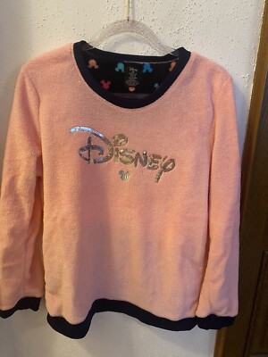 Disney Primark Ladies Jumper Cosy Sweater Pyjama Top Pink Disney Mickey M