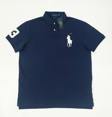 NEW Polo Ralph Lauren Mens BIG PONY CUSTOM SLIM FIT Mesh Polo