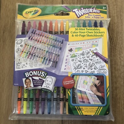 Crayola Twistables Mini Crayons Coloring Color  n Paper Set Art New 30 Colors