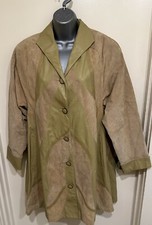 Giorgio Mobiani Light Beige Pvc & Lamb Nappa Swing Coat Label Size 10