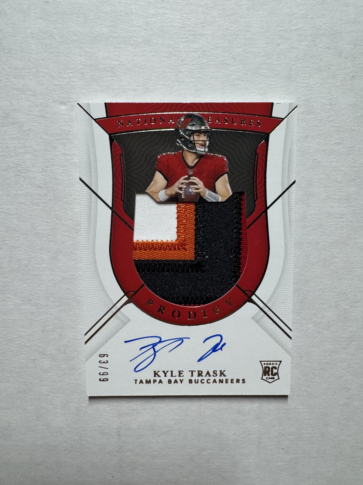 2021 Panini National Treasures #PPA-KT Kyle Trask Prodigy Rookie Patch Auto #/99