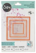 Sizzix Clear Square Shaker Panes 1 1/2", 2 1/2", 3 1/2" 3PK 665452 Retail 6.99