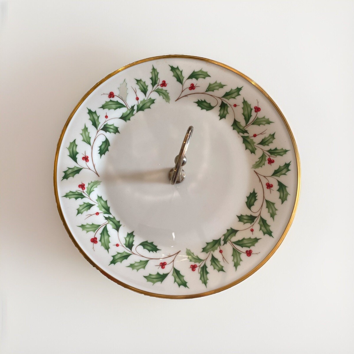 Lenox Fine Bone China Holiday Dimension Holly Berry Dessert Server