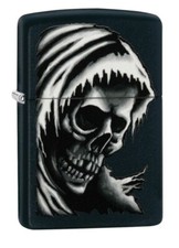 ZIPPO "GHOST DESIGN" BLACK COLOR LIGHTER ** NEW **