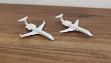 2x Embraer ERJ-135 Legacy 600 Business Jet Models Scenery Diorama 1:400 Scale