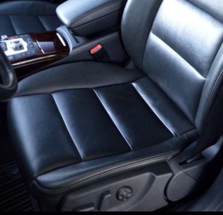 Cubierta de asiento de cuero de repuesto para parte inferior del conductor Audi A6 2009 2008 2010 negra Foto 2 de 4