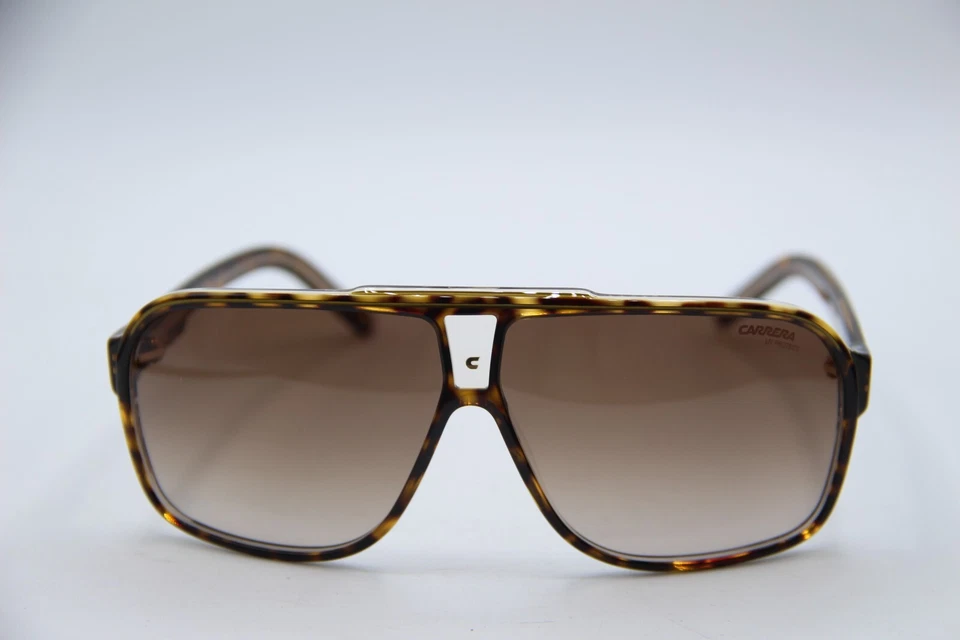 NUEVAS GAFAS DE SOL CARRERA GRAND PRIX 2 086HA HABANA TRANSPARENTES AUTÉNTICAS CON ESTUCHE 64-09 Foto 2 de 4