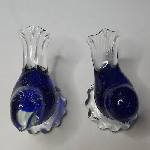 Hand Blown Art Glass Bluebirds Glass Figurines Lot of 2 - Picture 3 of 6