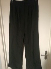 Nasty Gal Power Through Wide Leg Pants Black 12