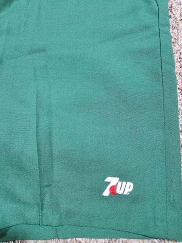 Pantalón Corto Uniforme Logo 7up Verde Talla 36 Hecho en USA - Imagen 2 de 8