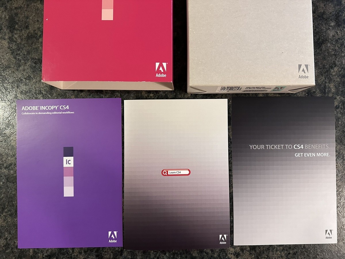 Adobe InDesign CS4 macOS w/ Learning Disks & Original