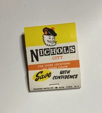 Nichols City Matchbook Vintage Matches Unstruck PA, New York, Ohio, N.J. +
