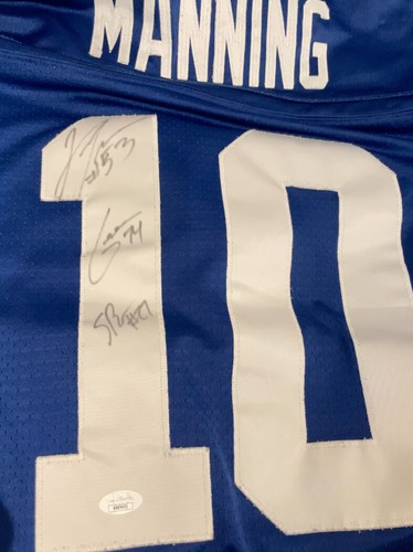 Eli Manning Authentic ReeboK Starter NY Giants #10 Jersey w/3 Players Signatures - Picture 2 of 8