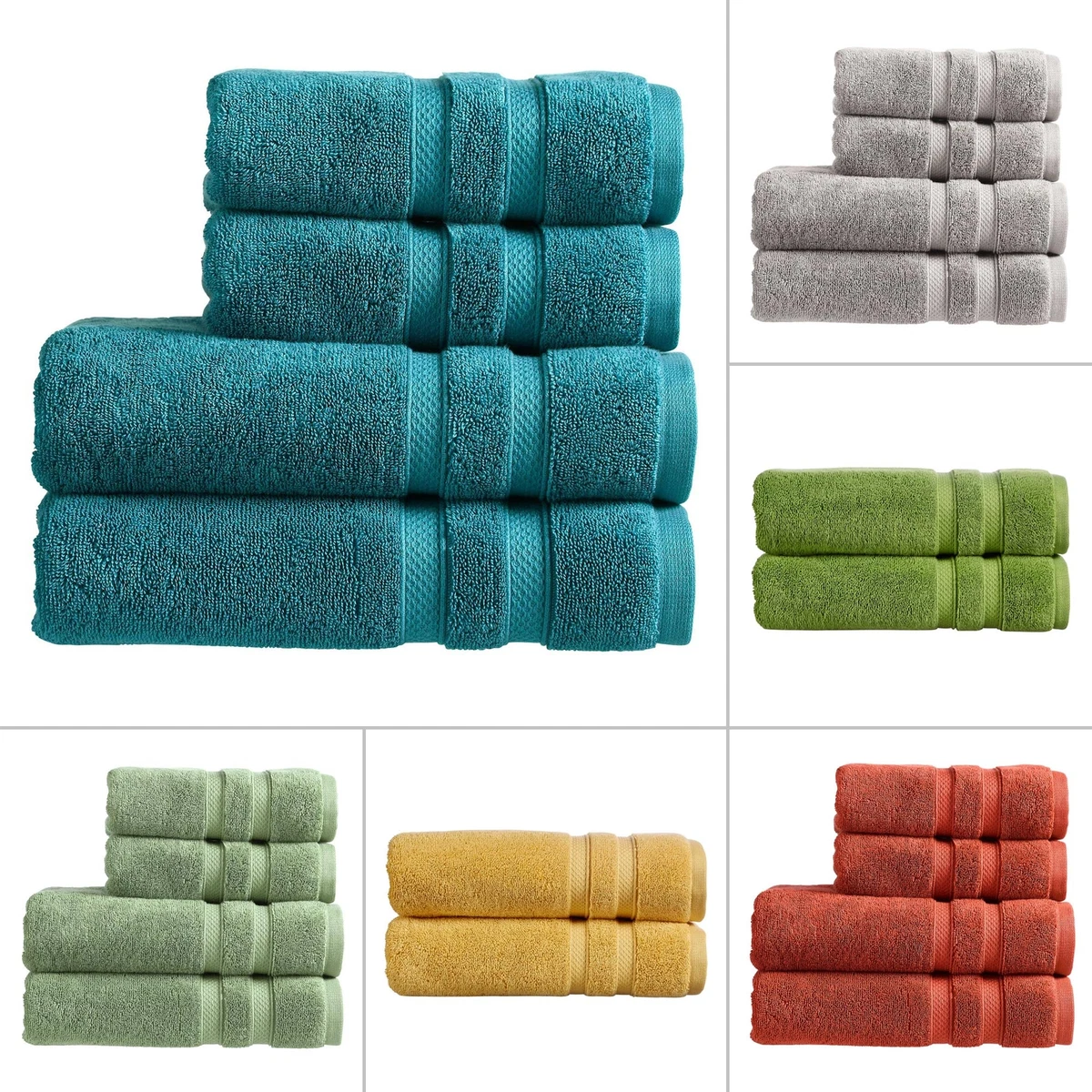 Christy Bath Towel Sets - Chroma 100% Combed Cotton 675 GSM Highly  Absorbent