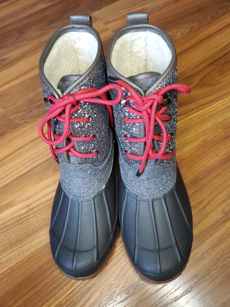 Gianni Bini Glitter Duck Boots Gray Silver Size 6 eBay