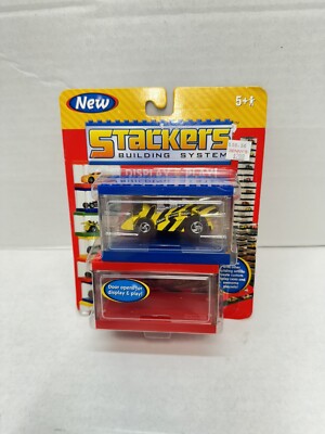 2 Stackers Building System   Racing Champions 2002 Hot Wheels Storage Lego New