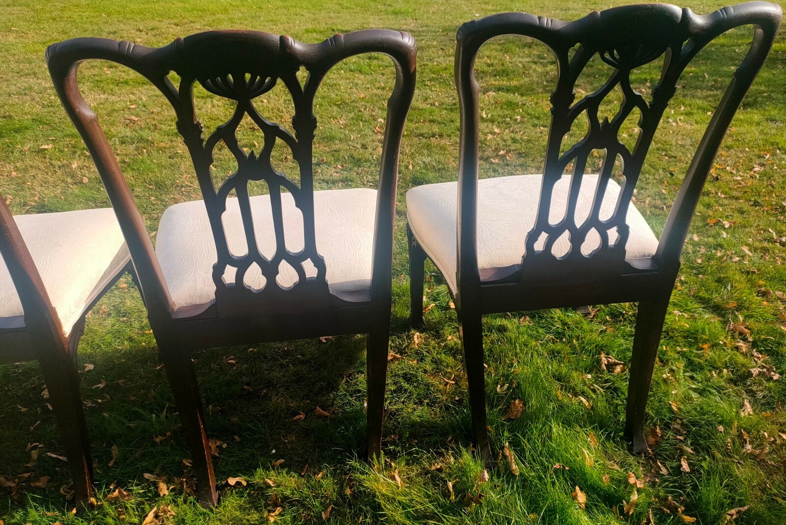A Set Of Four Beautiful, Antique, Mahogany Dining Chairs eBay