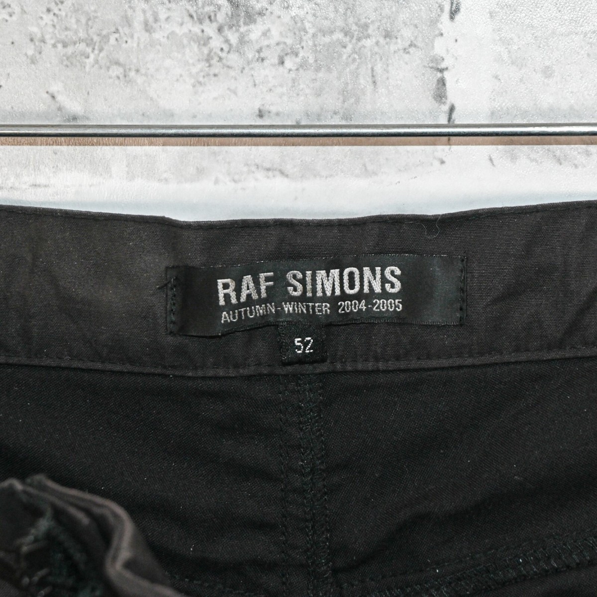 Raf Simons AW 2004 2005 Men's Waxed exposed zipper Skinny Raf Simons AW 2004 2005 Men's Waxed exposed zipper Skinny